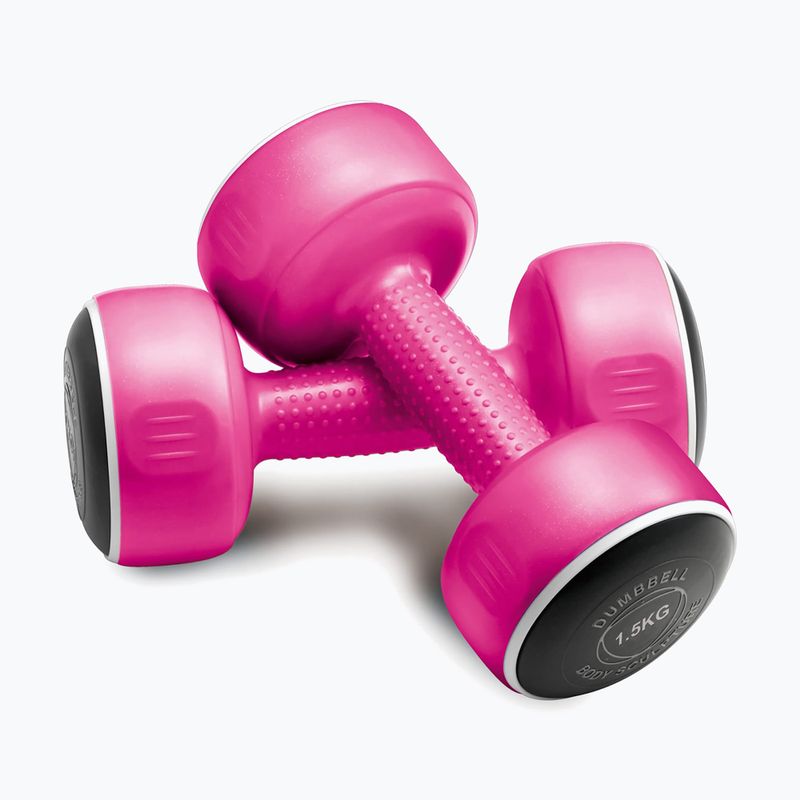 Sada činek s držákem Body Sculpture Smart Bw 108T 19 kg pink/yellow/black 2