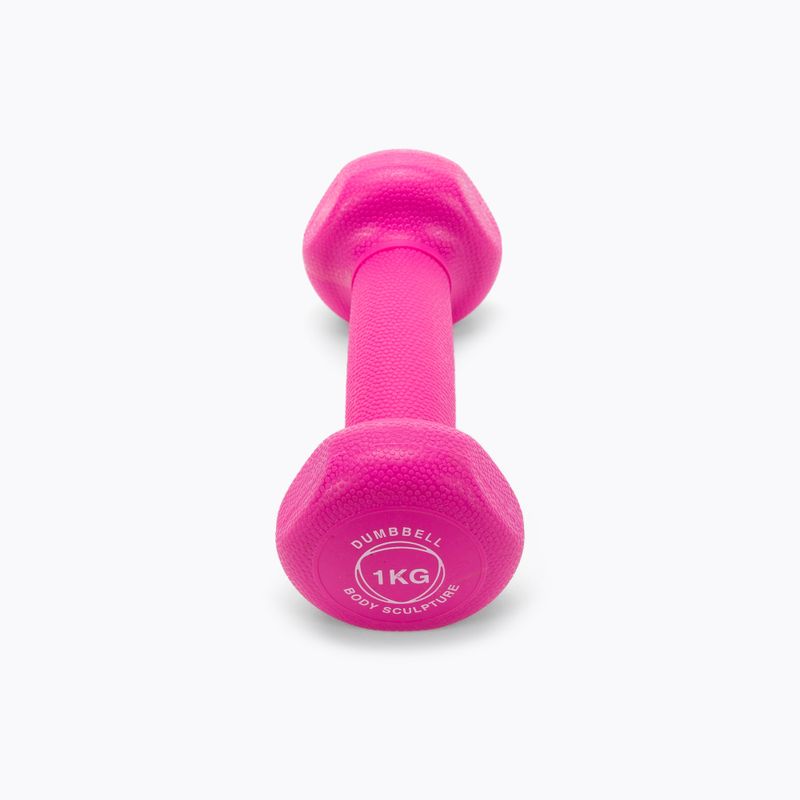 Neoprenová činka Body Sculpture 1 kg růžová BW 131_1KG 3
