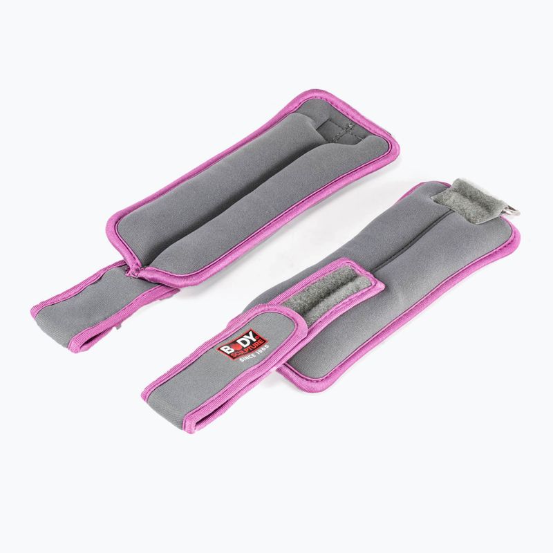 Závaží na zápěstí Body Sculpture Bb 2700Uepk 2 x 0,5 kg grey/pink 3