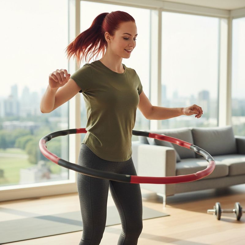 Hula hoop s závažím Body Sculpture Bb 6450 2 Kg black/red 9