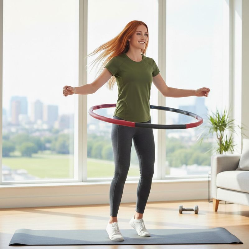 Hula hoop s závažím Body Sculpture Bb 6450 2 Kg black/red 10