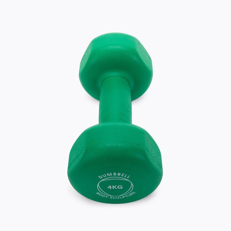 Neoprenová činka Body Sculpture 4kg zelená BW 131 4KG 3