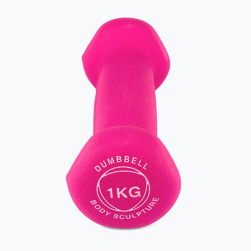 Gumová činka Body Sculpture BW 513 z PVC 1 kg pink 3