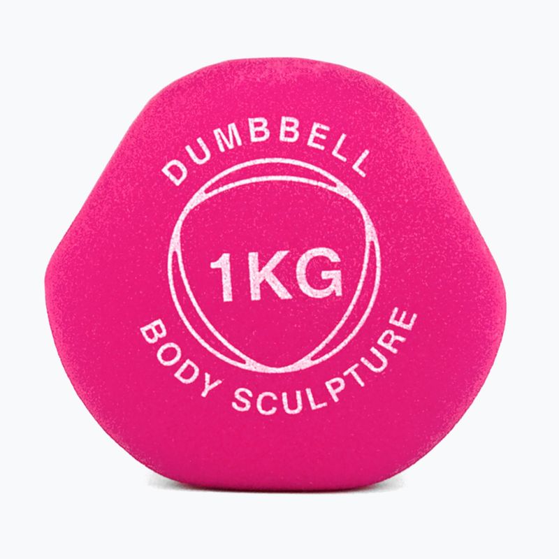 Gumová činka Body Sculpture BW 513 z PVC 1 kg pink 4