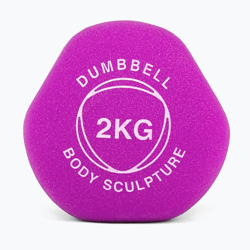 Gumová činka Body Sculpture BW 513 z PVC 2 kg purple 4