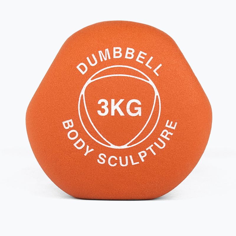 Gumová činka Body Sculpture BW 513 z PVC 3 kg orange 4