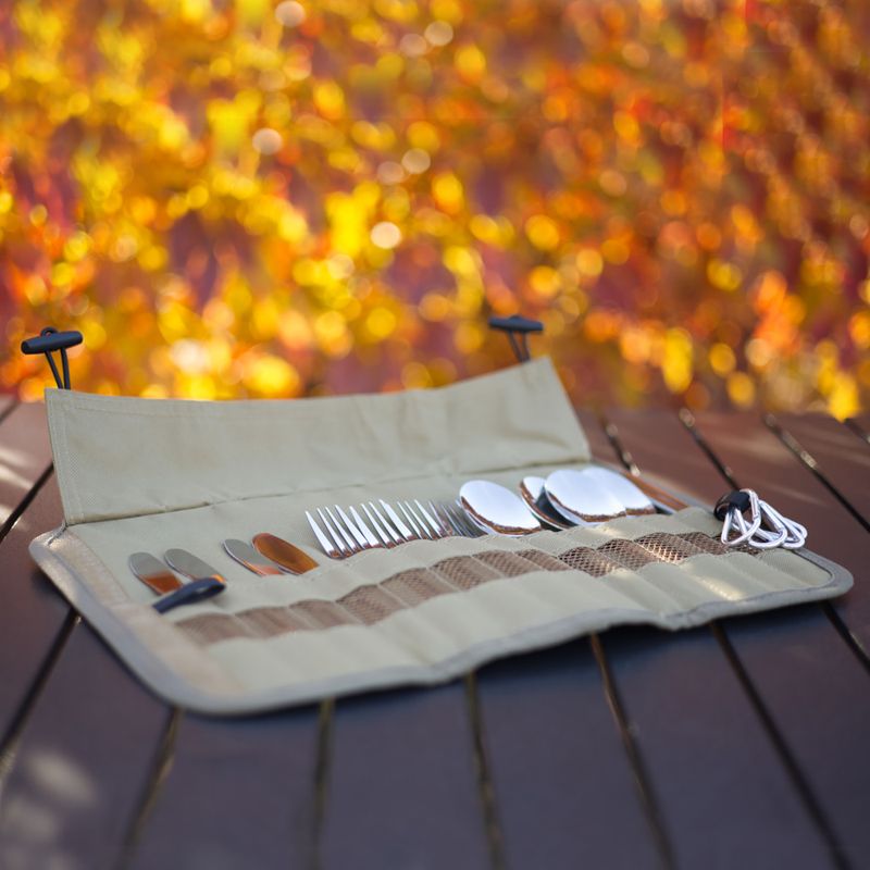 Sada příborů OFFLANDER Camping Cutlery Set with Case green 9