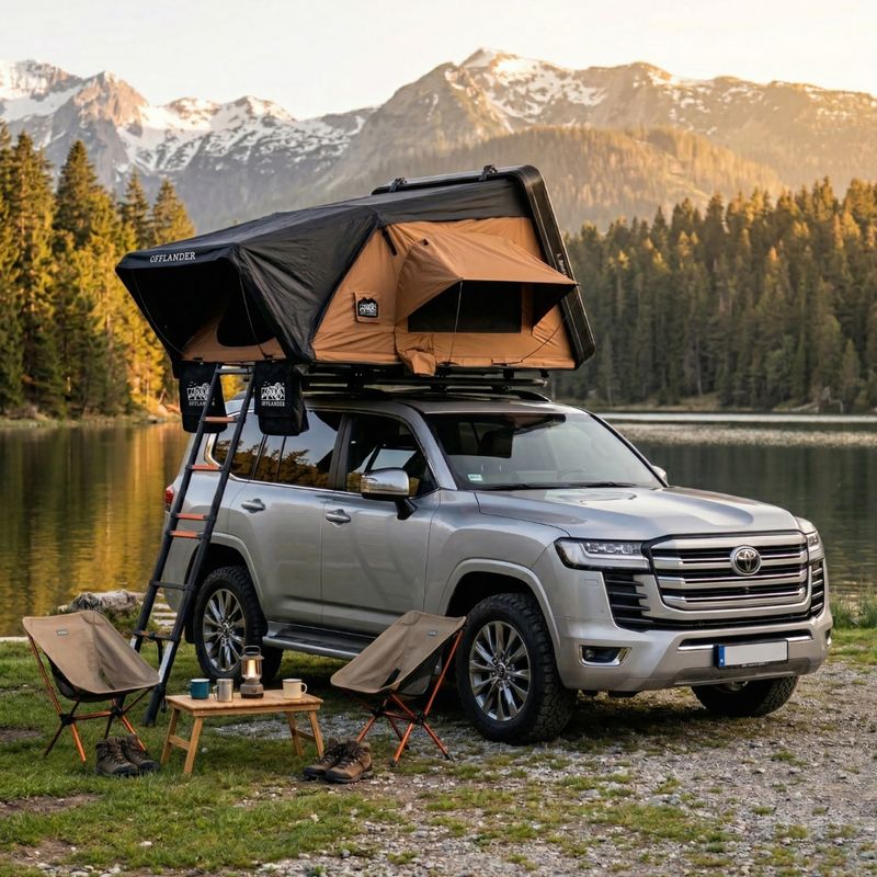 Střešní stan pro 2 osoby OFFLANDER Fold 2 Grizzly beige/brown 9