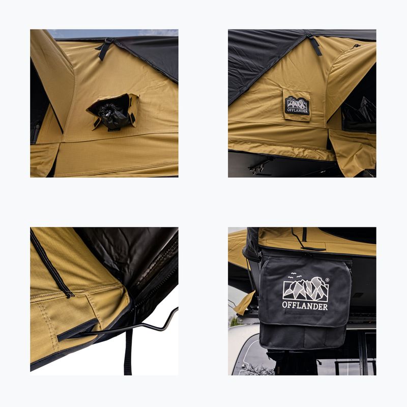 Střešní stan pro 2 osoby OFFLANDER Fold 2 sand 9