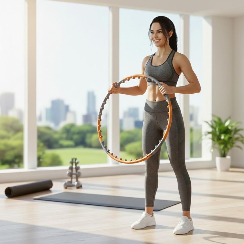 Hula hoop s závažím Body Sculpture Bb 6430 1.2 Kg grey/orange 9