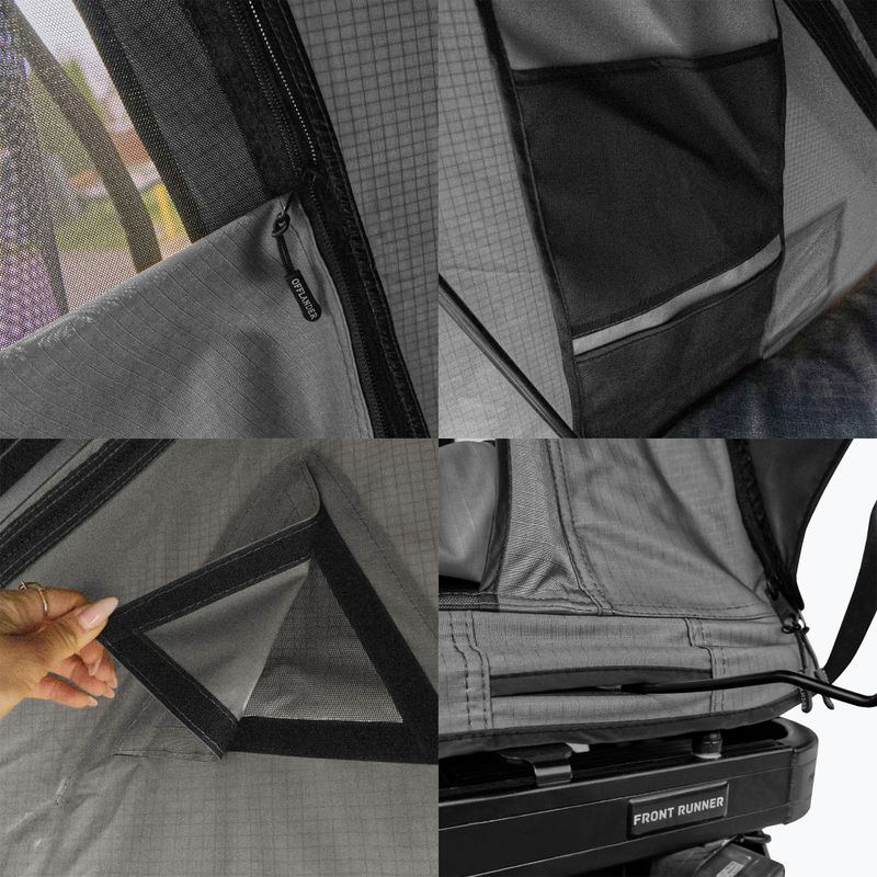 Střešní stan pro 2 osoby OFFLANDER Triangle Slim Wolf black 8