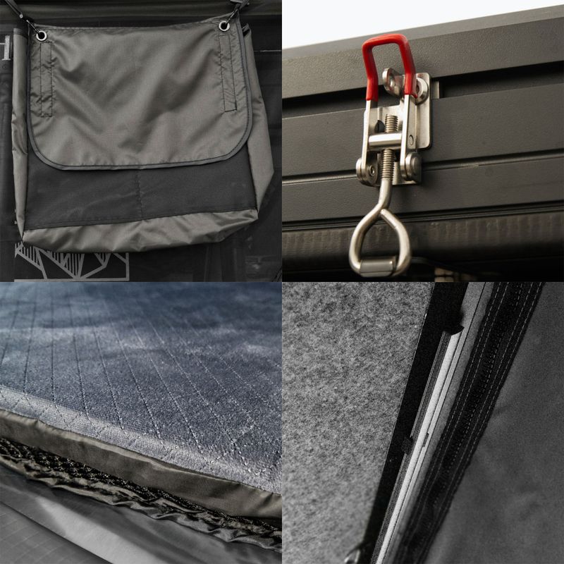 Střešní stan pro 2 osoby OFFLANDER Triangle Slim Wolf black 9