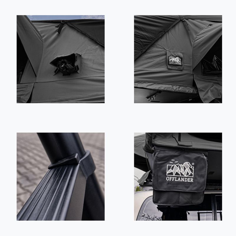 Střešní stan pro 2 osoby OFFLANDER Fold 2 Wolf gray 10