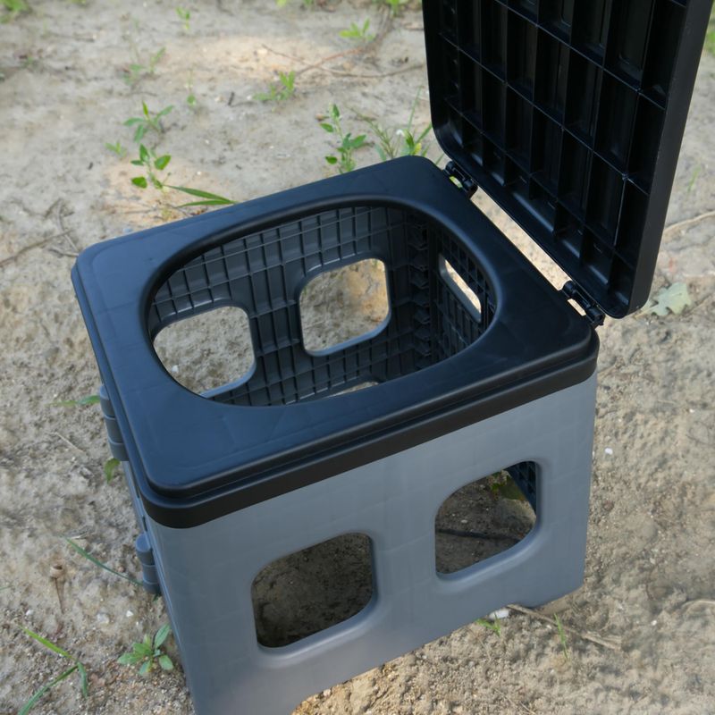 Turistická toaleta OFFLANDER Portable Folding Camping Toilet black 3