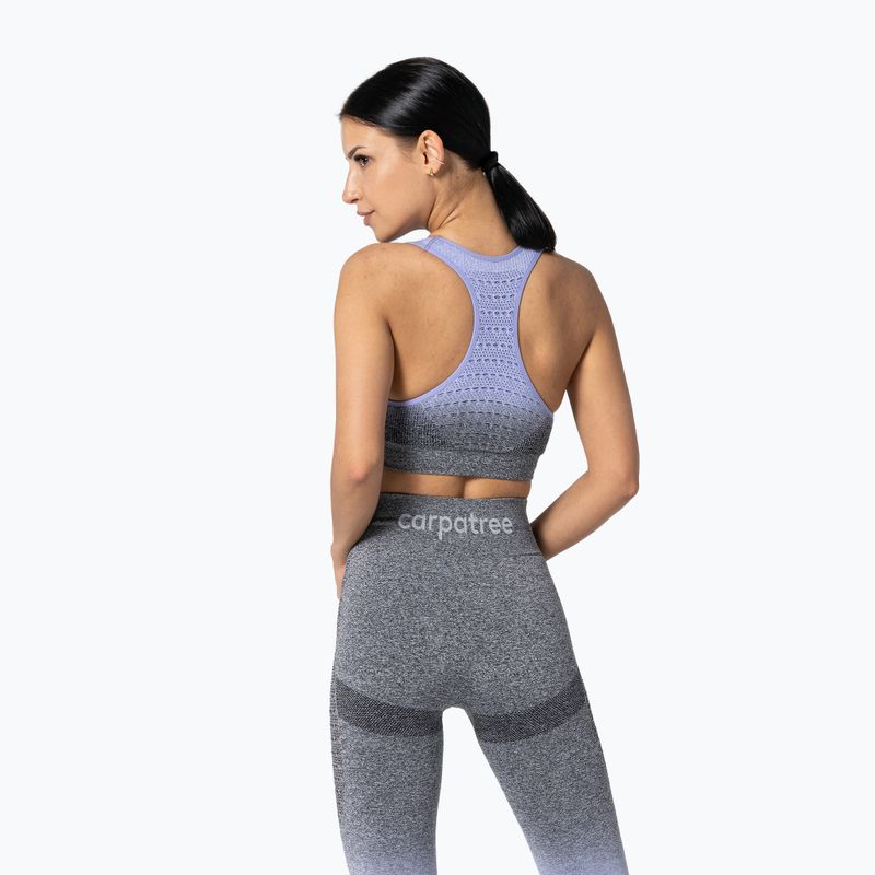 Carpatree Phase Seamless fialovo-šedá fitness podprsenka CP-PSB-PG 3