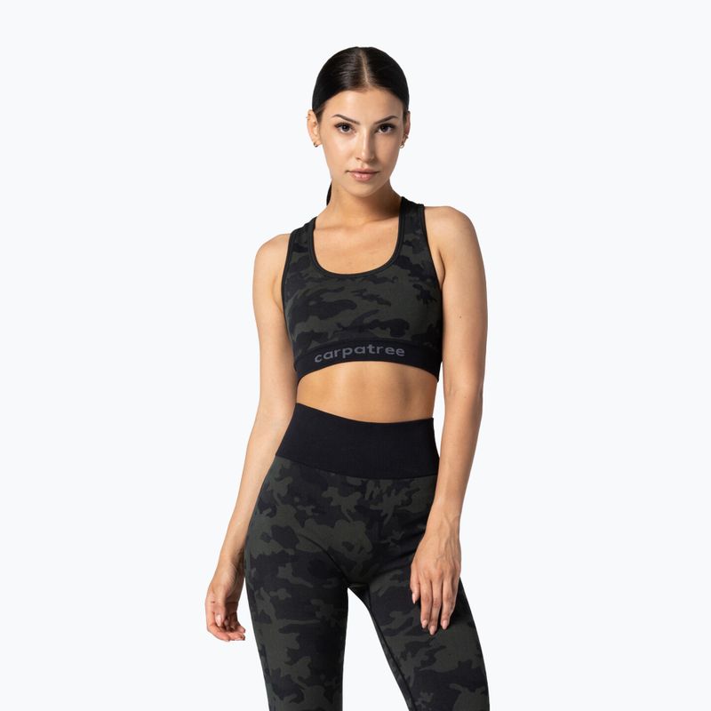 Fitness podprsenka Carpatree Camo Seamless green
