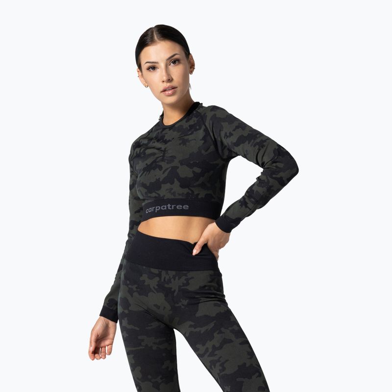 Dámský fitness top Carpatree Camo Seamless green