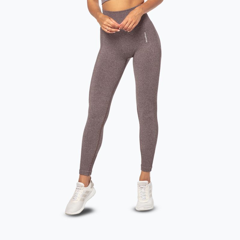 Dámské tréninkové legíny Carpatree Allure Seamless brown melange (pepper corn)