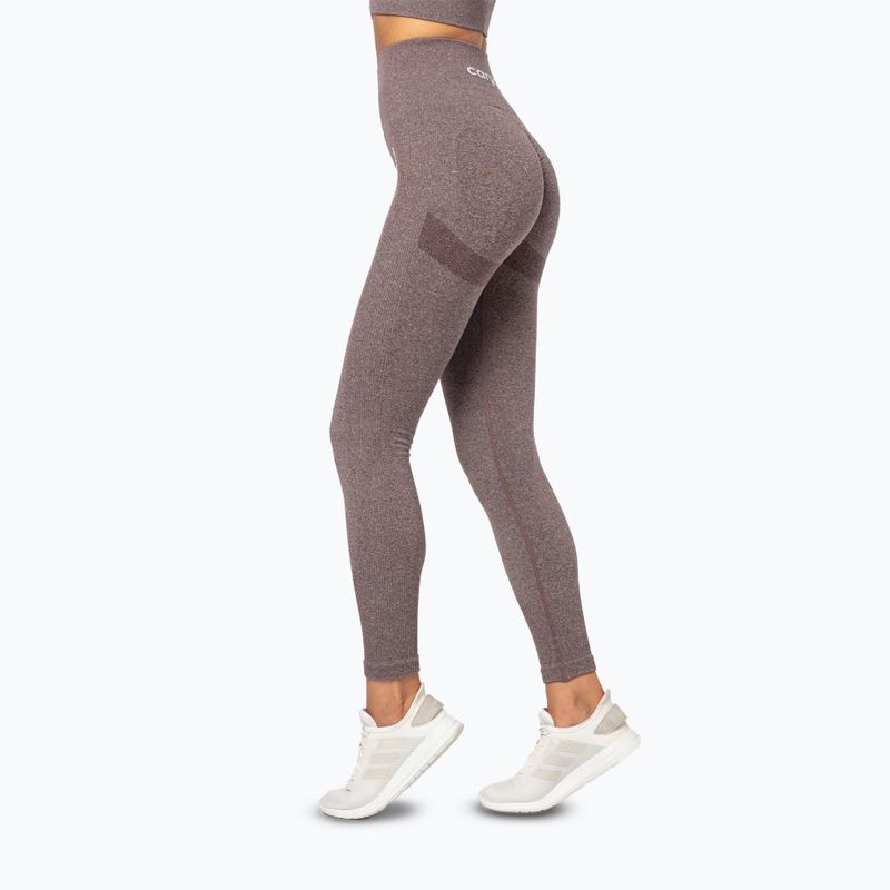 Dámské tréninkové legíny Carpatree Allure Seamless brown melange (pepper corn) 4