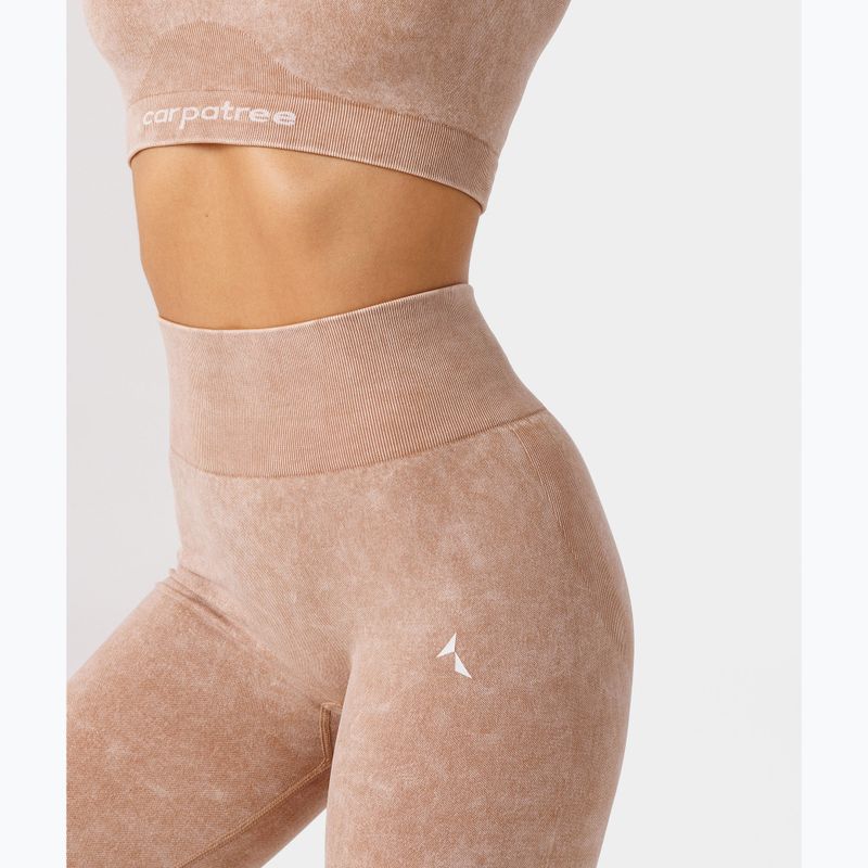 Dámské tréninkové legíny Carpatree Yasmine Seamless beige stone wash 5