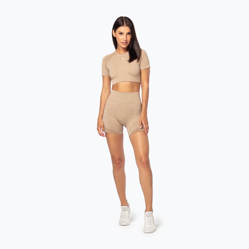 Dámský fitness top Carpatree Vibe Seamless beige melange 2