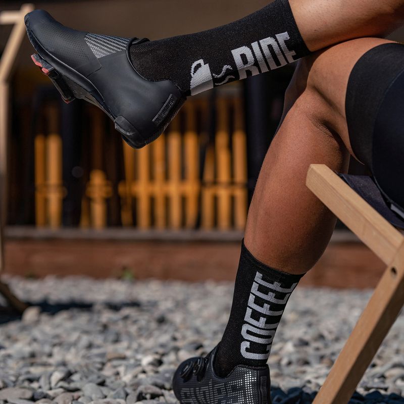 LUXA Coffee Ride cyklistické ponožky černé LAM21SCRBS1 6