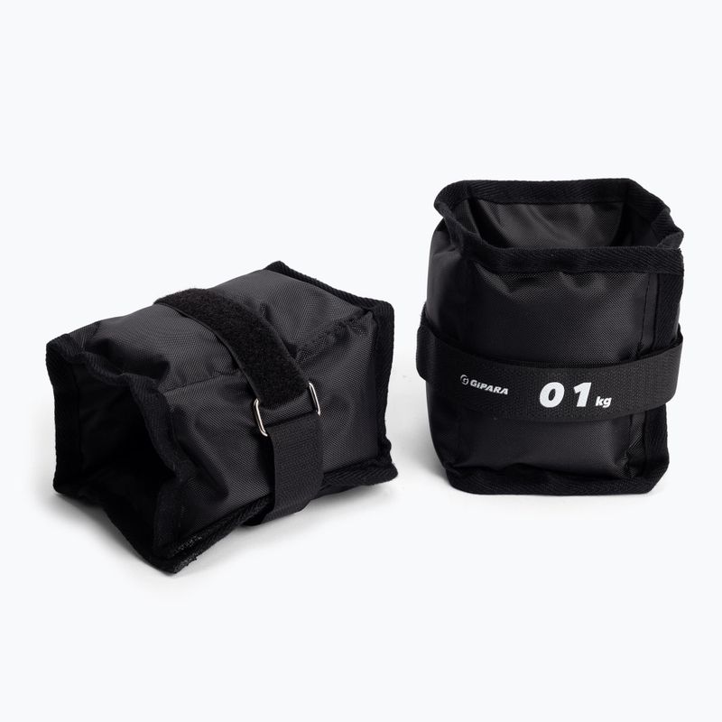 Zátěže na kotníky a zápěstí Gipara 1kg-2 ks černá 3018
