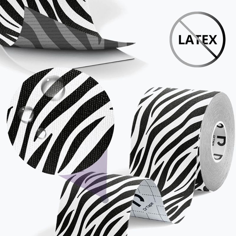 Kineziologická páska DrTape Kinesiology Tape zebra 3