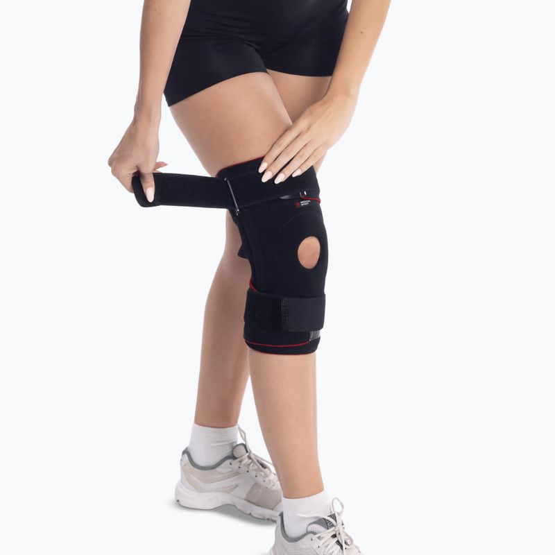 Kolenní ortéza MSupport Red black 3