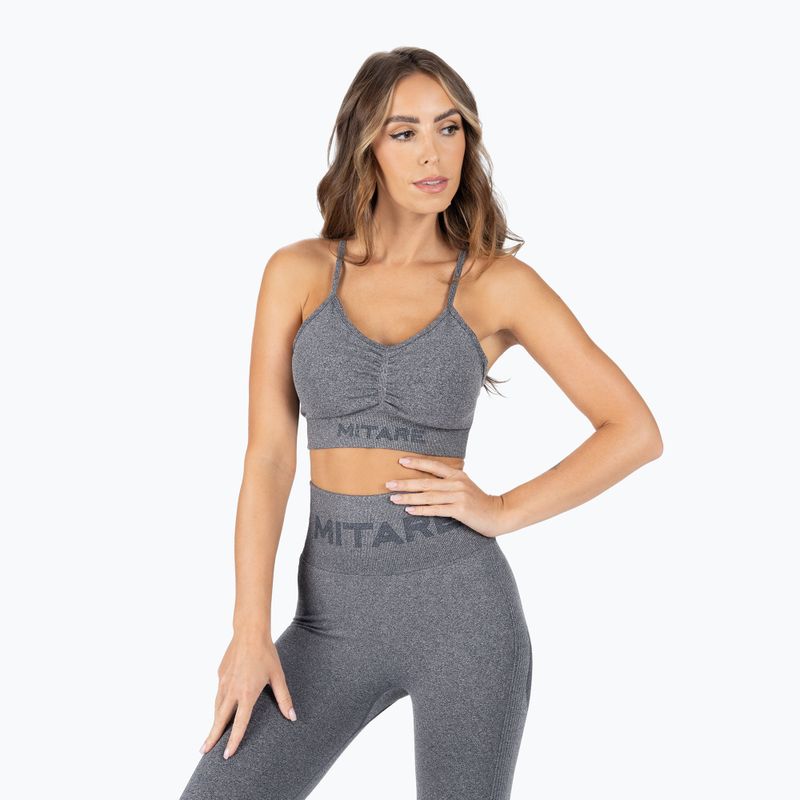 Fitness podprsenka MITARE Push Up Max tmavě šedá K002