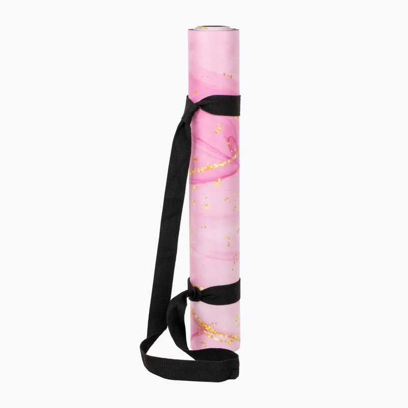Podložka na jógu/fitness FORCEBAND Gold 4 mm pink/gold 2