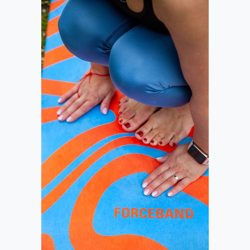 Podložka na jógu/fitness FORCEBAND Abstract Orange 4 mm orange/blue 5