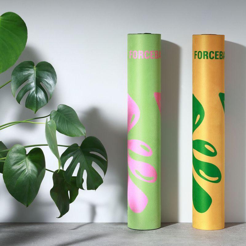 Podložka na jógu/fitness FORCEBAND Energy Pistachio 4 mm pistachio/pink 4