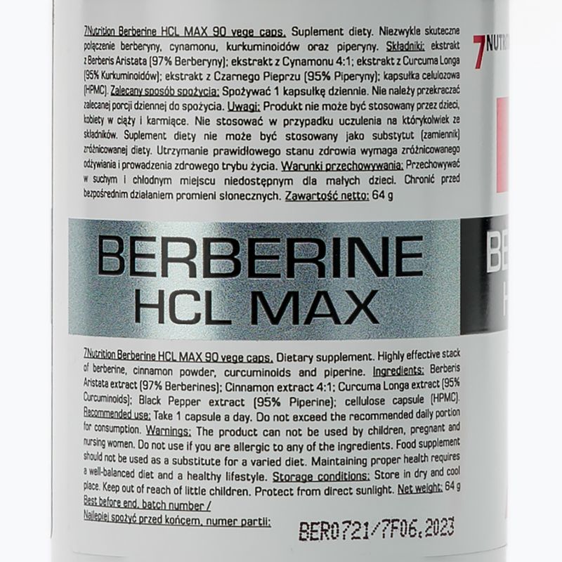 Berberin HCL MAX 7Nutrition podpora trávení 90 kapslí 7Nu000461 2