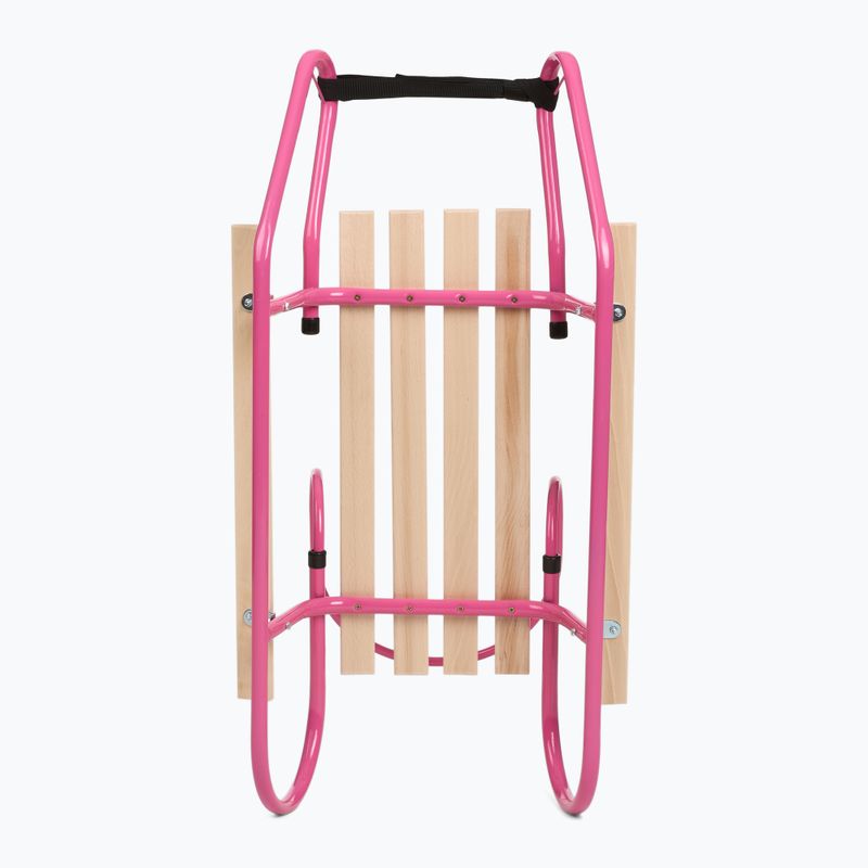 Kovové sáně HUMBAKA with backrest and footrests pink 5