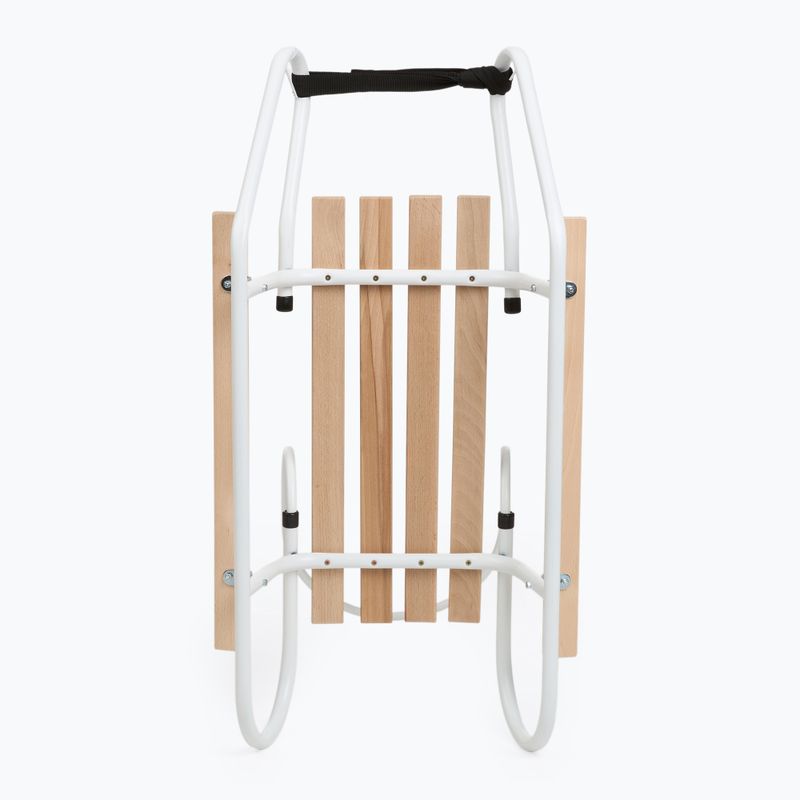 Kovové sáňky HUMBAKA with backrest and footrests white 5
