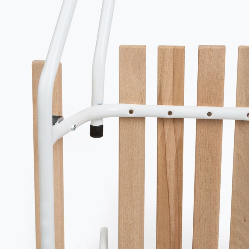 Kovové sáňky HUMBAKA with backrest and footrests white 6
