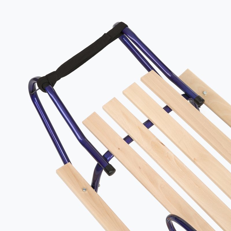 Kovové sáňky HUMBAKA with backrest and footrests navy blue 7