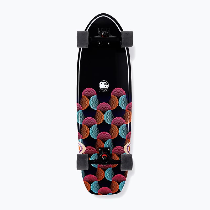 Surfskate skateboard Cutback Big Wave 34" černá a barevná CUT-SUR-BWA 7