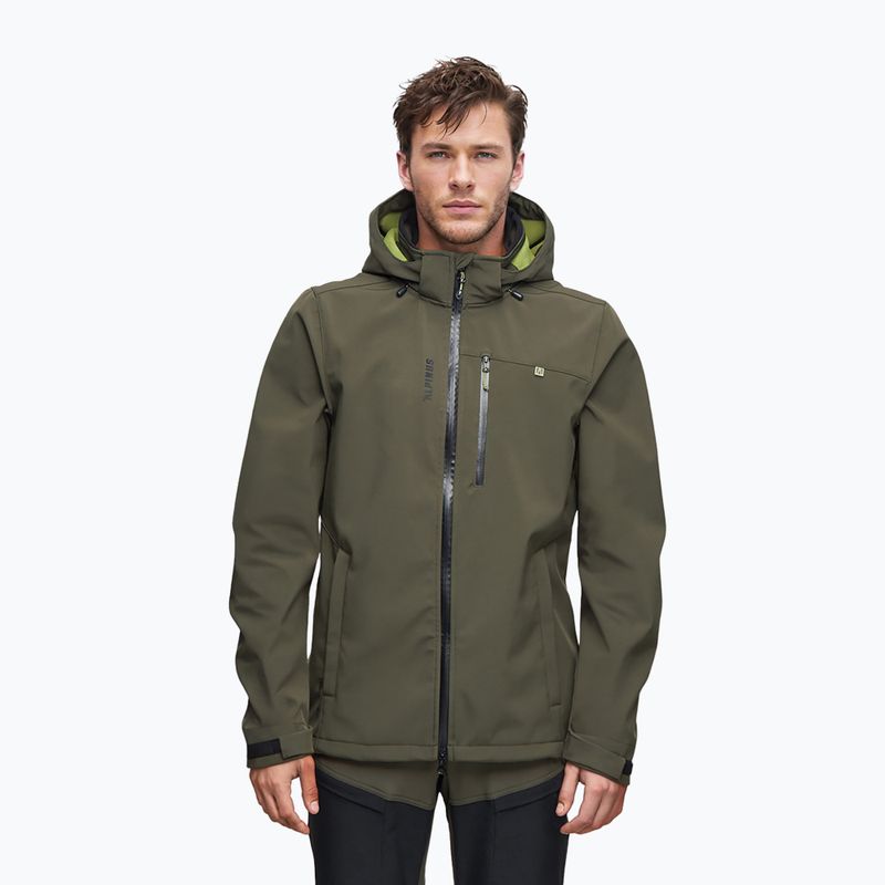 Pánská softshellová bunda Alpinus Roignais Tactical olivově zelená