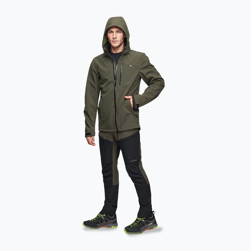 Pánská softshellová bunda Alpinus Roignais Tactical olivově zelená 2