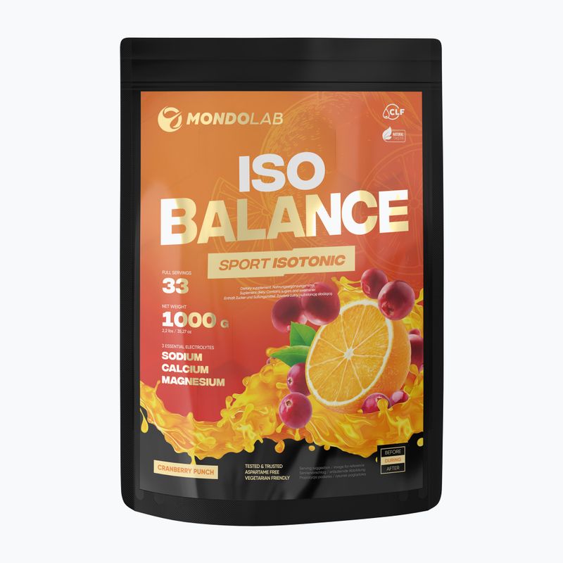 Isotonický nápoj v prášku MONDOLAB Balance Bitter Cranberry Punch 1kg pomeranč-brusinky MND007