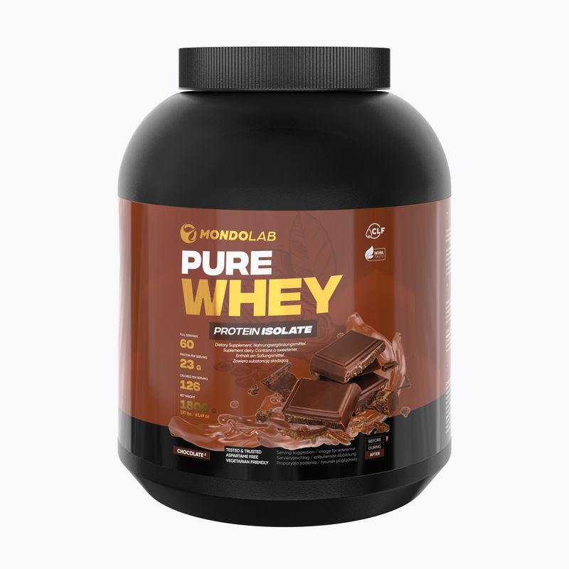 Pure Whey MONDOLAB Protein Isolate 1,8kg dvojitá čokoláda MND003