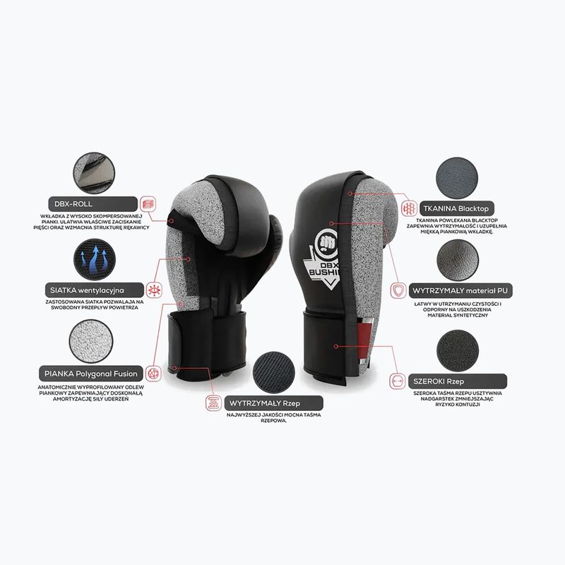 Boxerské rukavice Bushido HAWK Active Clima černá a zlatá B-2v17 8