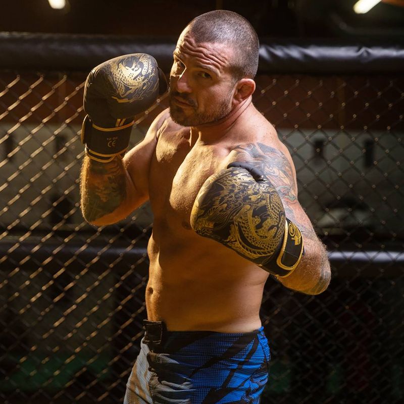 Boxerské rukavice DBX BUSHIDO "Gold Dragon" zlaté/černé 9