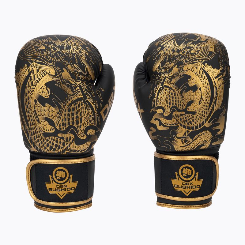 Boxerské rukavice DBX BUSHIDO "Gold Dragon" zlaté/černé 2