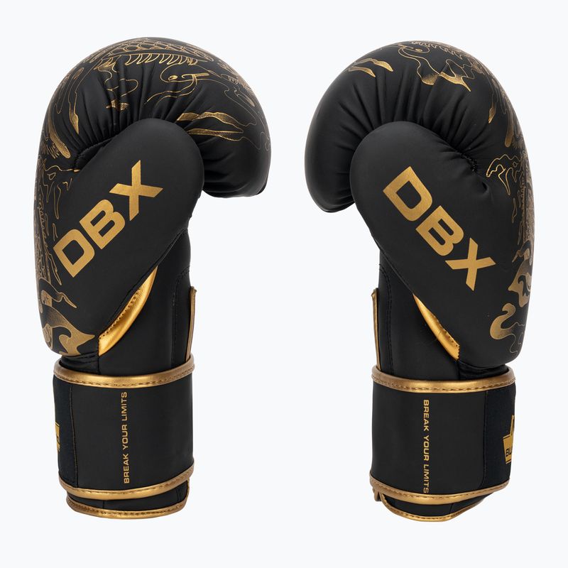 Boxerské rukavice DBX BUSHIDO "Gold Dragon" zlaté/černé 4