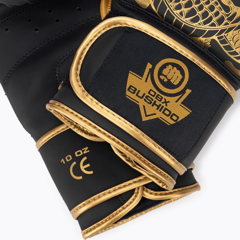 Boxerské rukavice DBX BUSHIDO "Gold Dragon" zlaté/černé 5