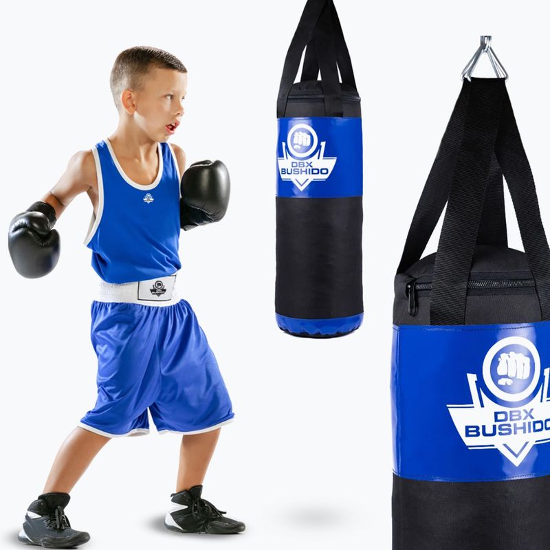 Dětský boxovací vak DBX BUSHIDO Kids 60 cm blue 9