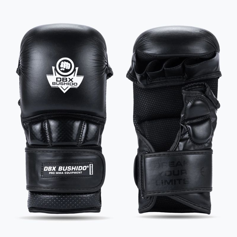 Grapplingové rukavice DBX BUSHIDO MMA Premium black/red
